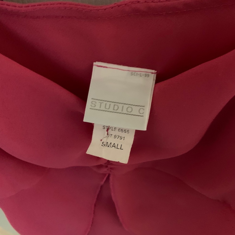 Pink spaghetti strap blouse - Picture 2 of 2